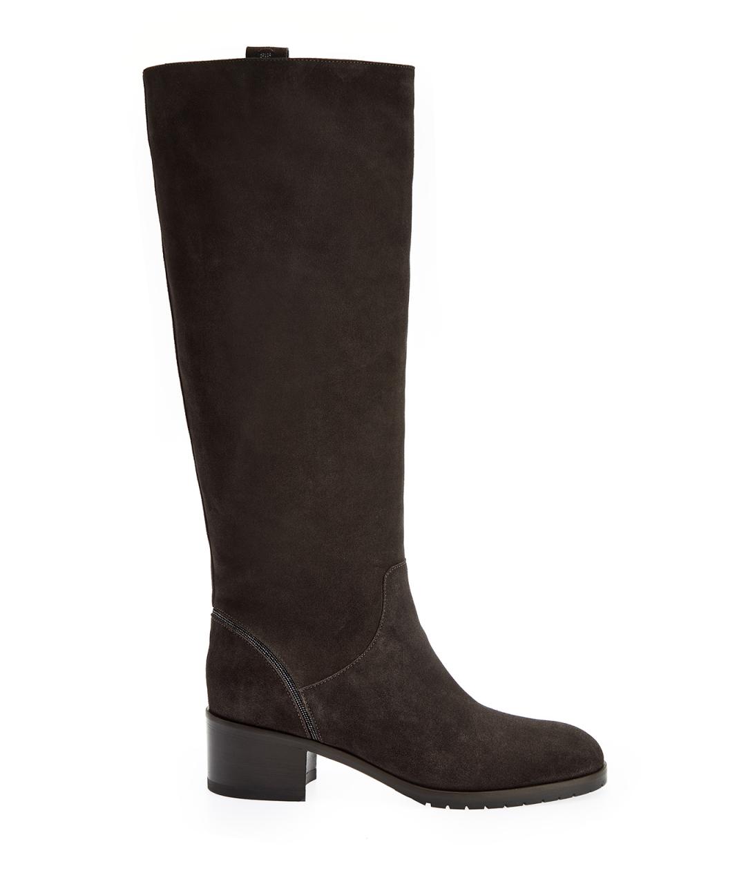 DOUCAL'S Коричневые замшевые сапоги, фото 1