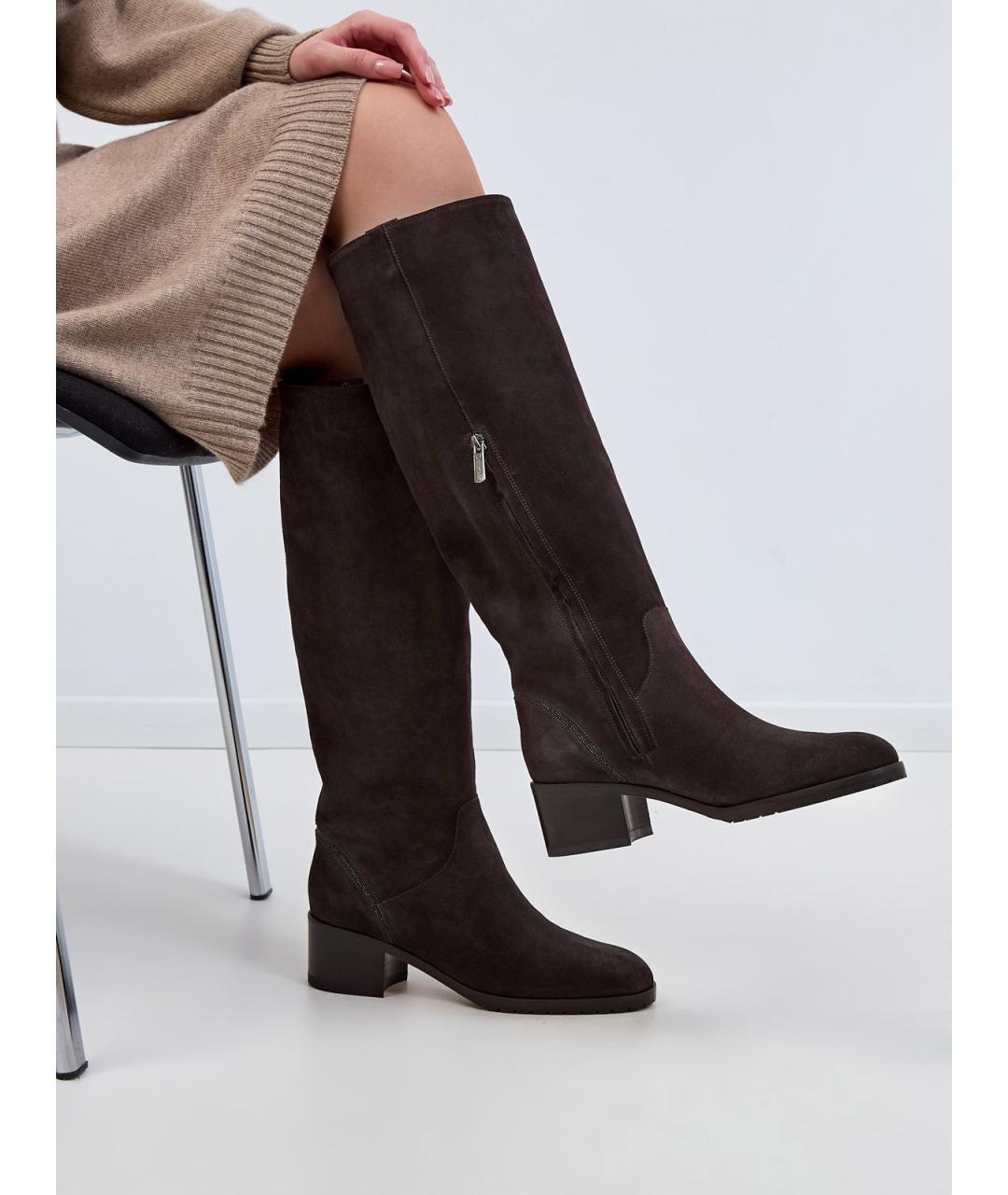 DOUCAL'S Коричневые замшевые сапоги, фото 2