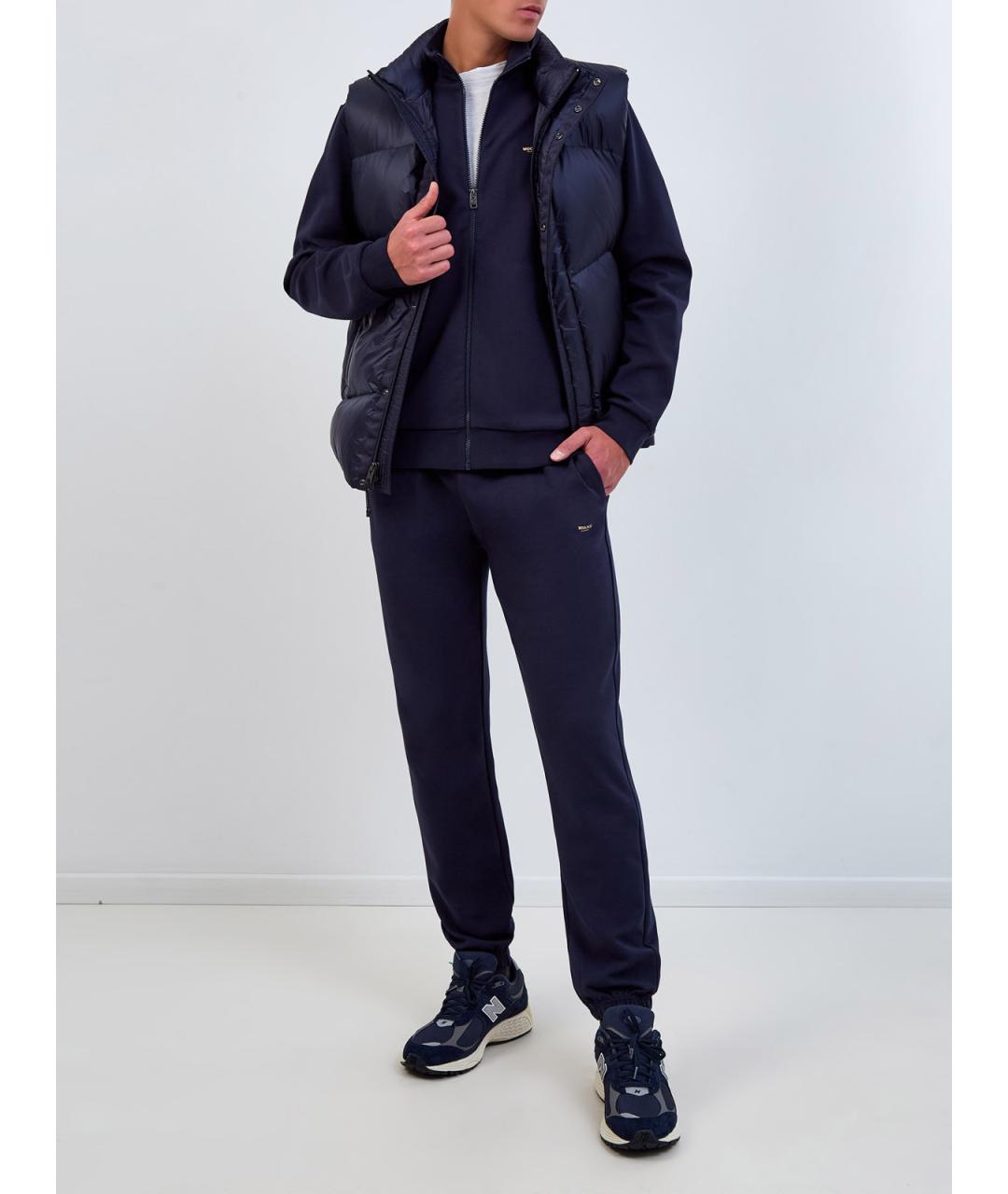 WOOLRICH Синие хлопковые повседневные брюки, фото 2