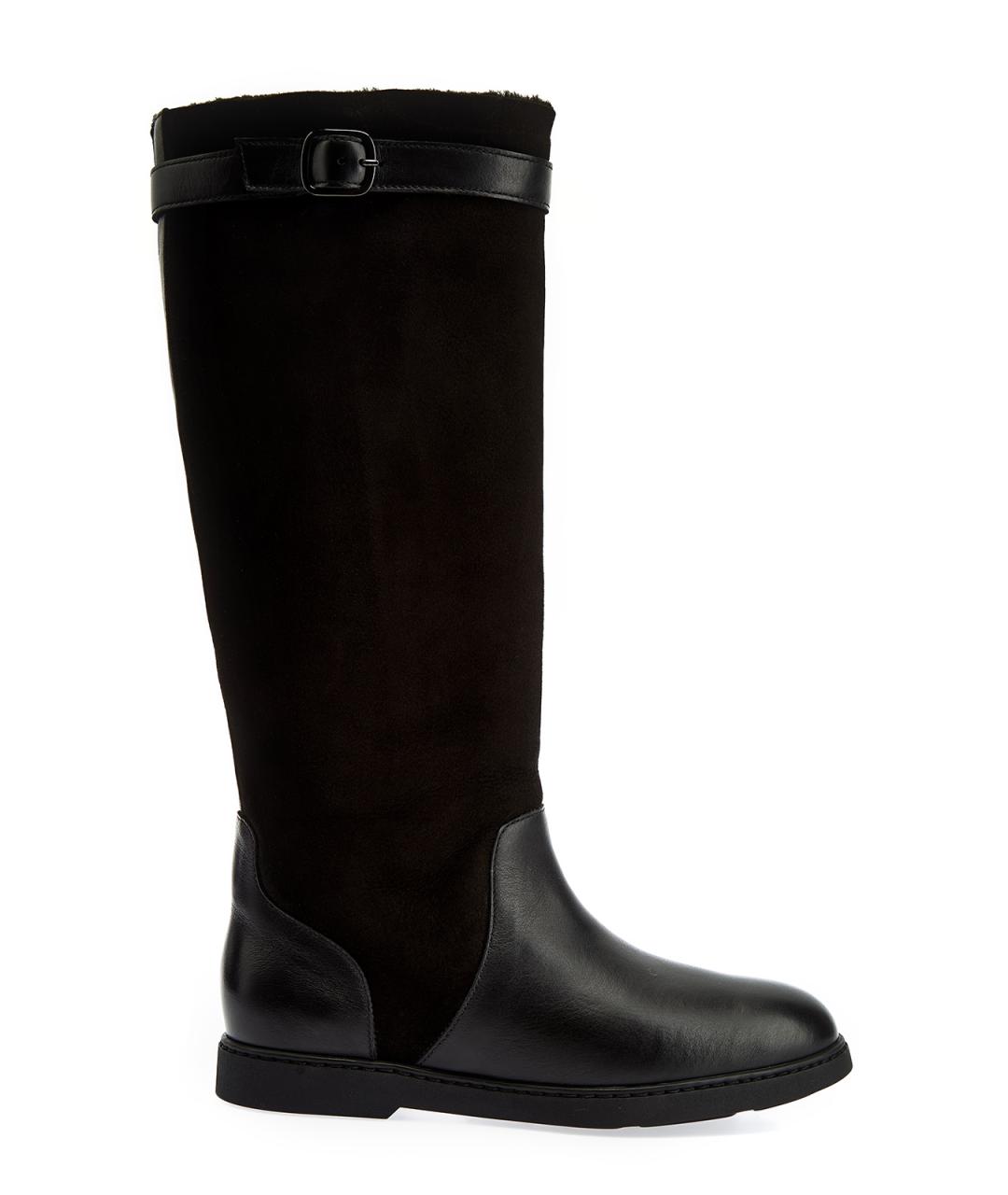 DOUCAL'S Черные кожаные сапоги, фото 1