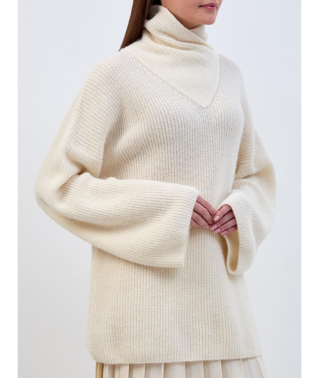 GENTRY PORTOFINO Бежевый шерстяной джемпер / свитер, фото 3