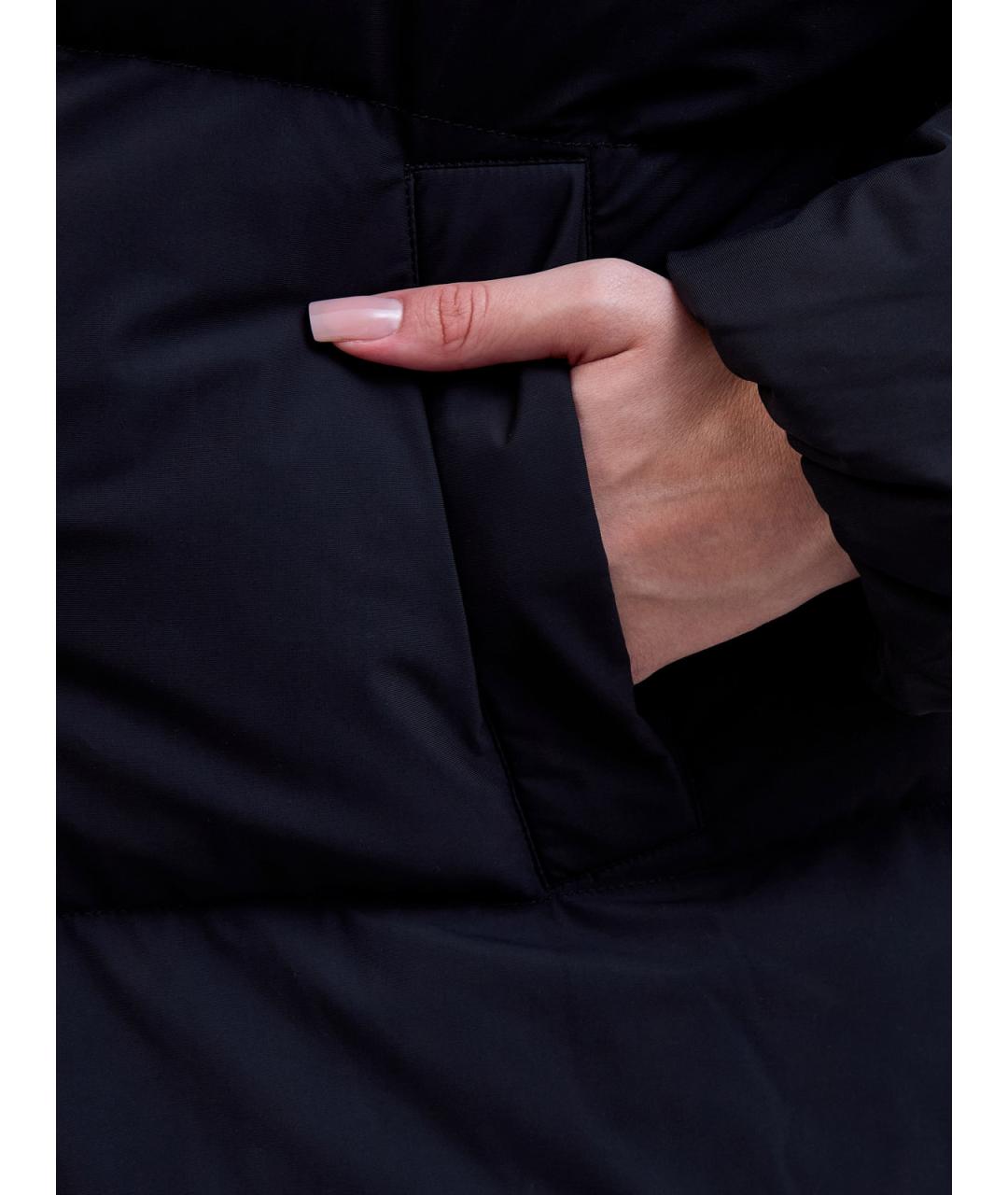 YVES SALOMON Черный полиамидовый пуховик, фото 5