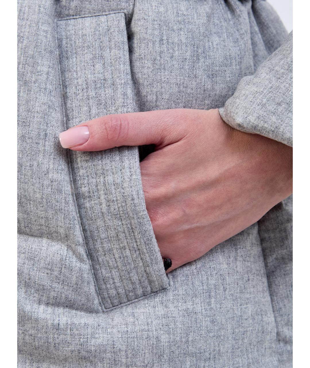 HETREGO Серый полиамидовый пуховик, фото 5