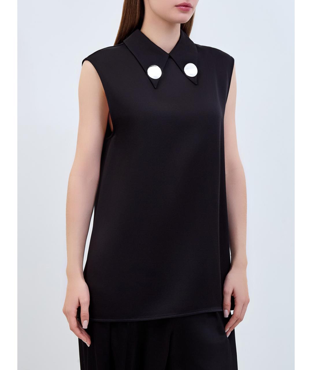 JIL SANDER Черная блузы, фото 3