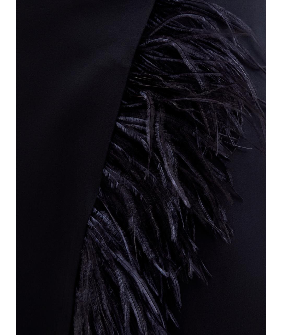 YVES SALOMON Черная вискозная юбка миди, фото 5