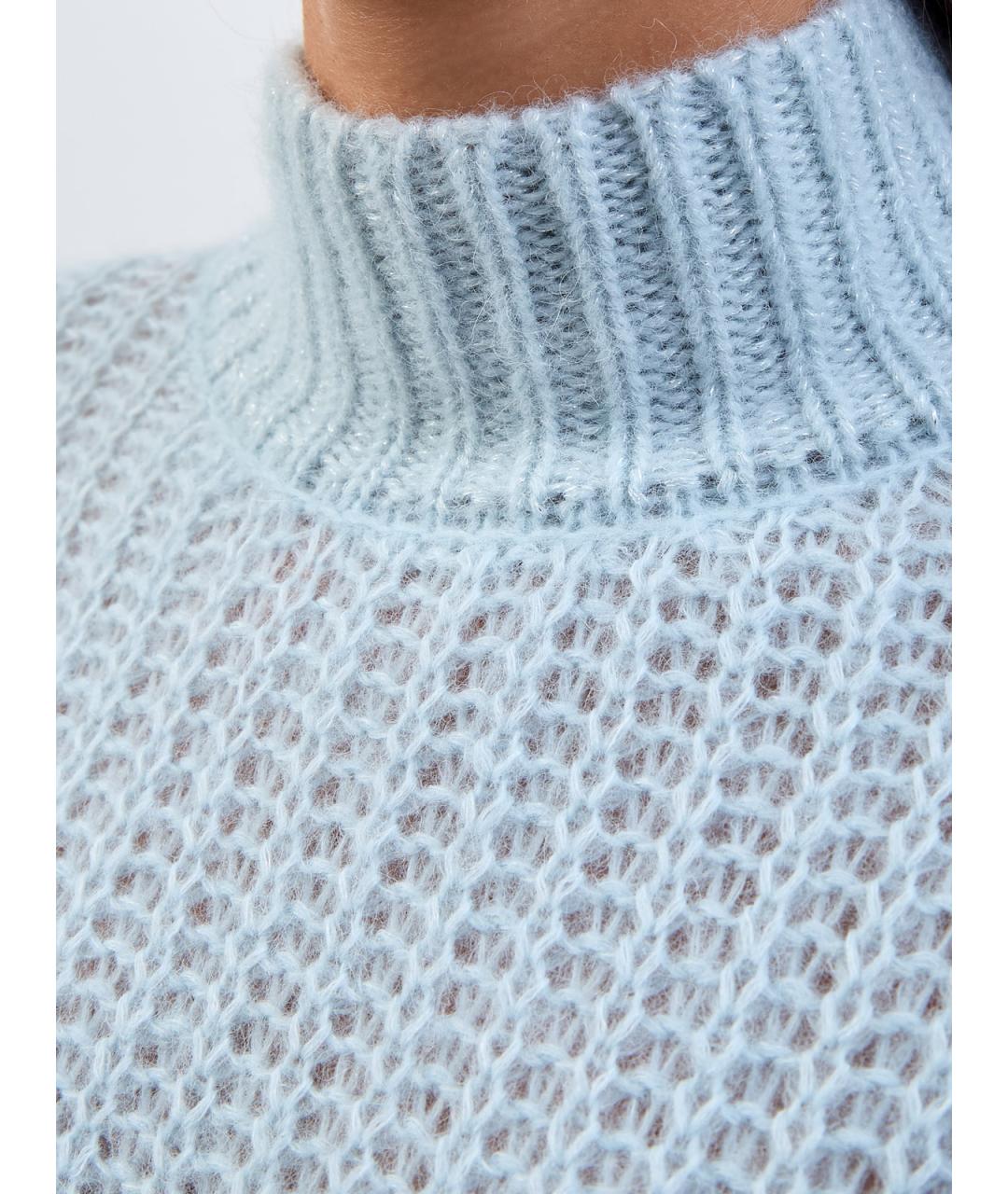 PESERICO Голубой шерстяной джемпер / свитер, фото 5