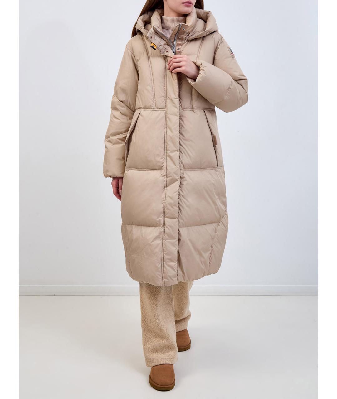PARAJUMPERS Бежевый полиамидовый пуховик, фото 2