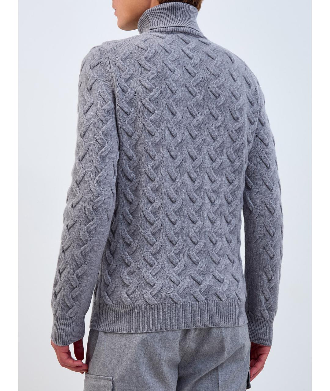 PESERICO Серый шерстяной джемпер / свитер, фото 4