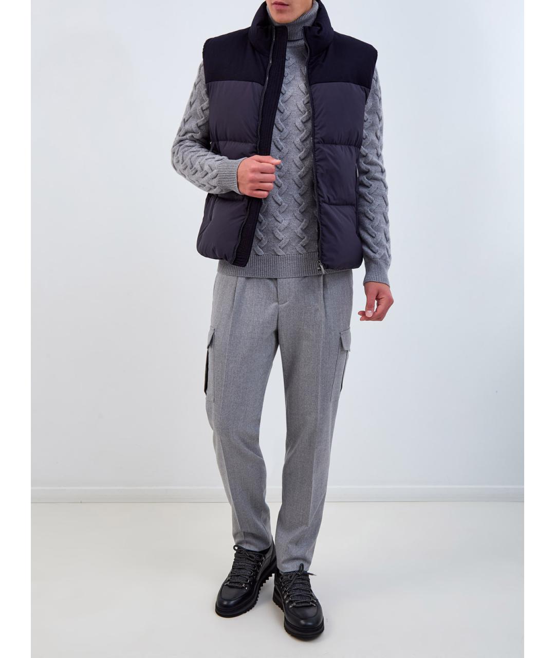 PESERICO Серый шерстяной джемпер / свитер, фото 2