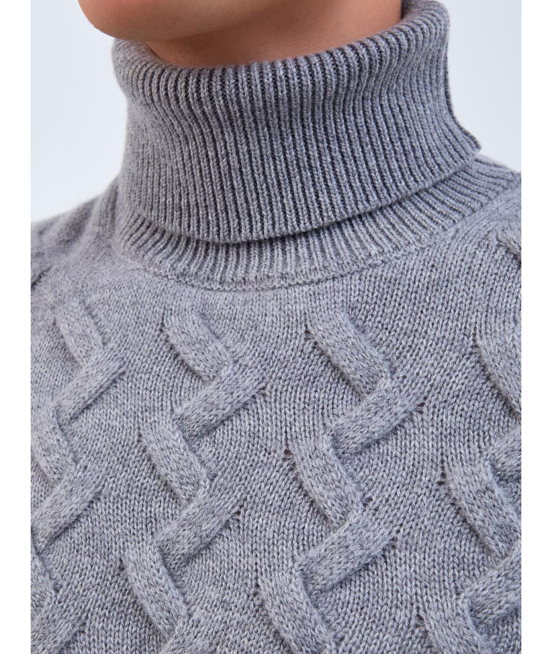 PESERICO Серый шерстяной джемпер / свитер, фото 5