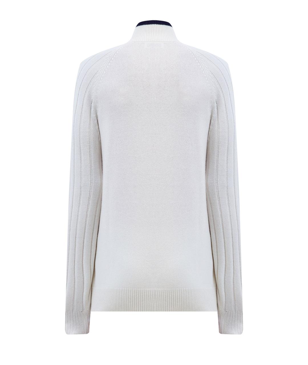 BRUNELLO CUCINELLI Белый кашемировый джемпер / свитер, фото 2