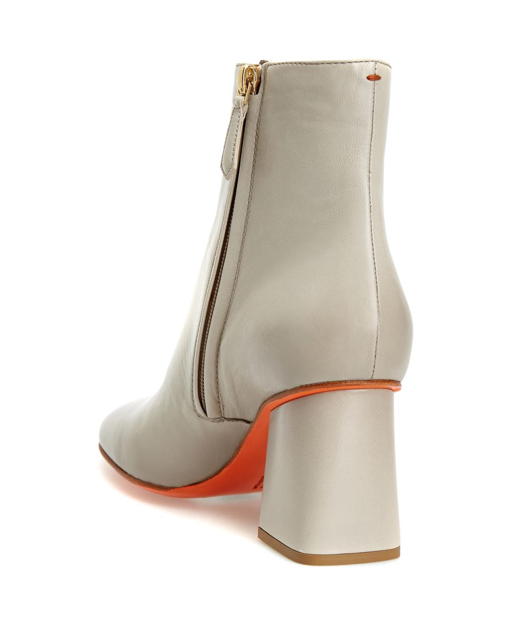 SANTONI Серые кожаные ботильоны, фото 4