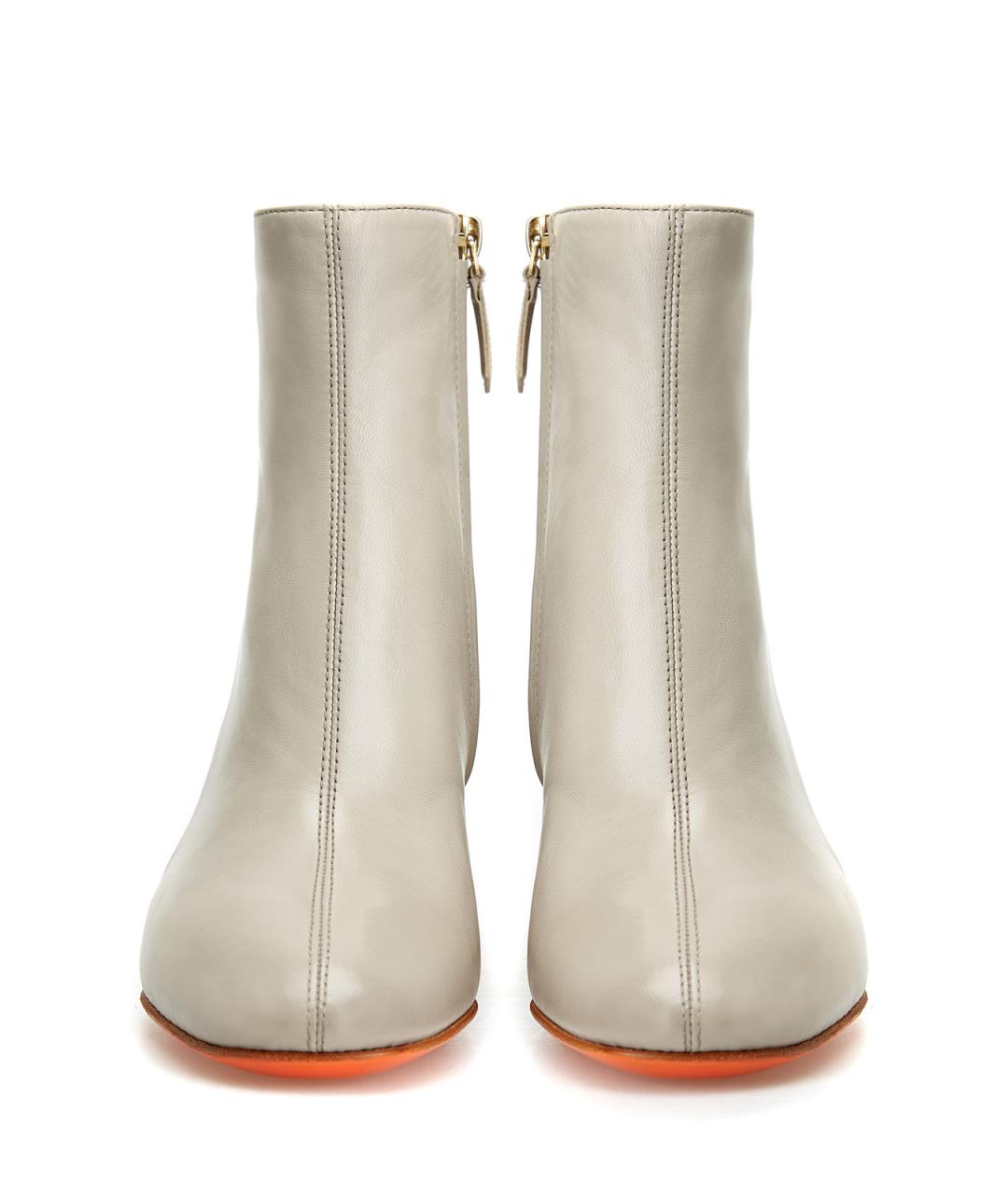 SANTONI Серые кожаные ботильоны, фото 5