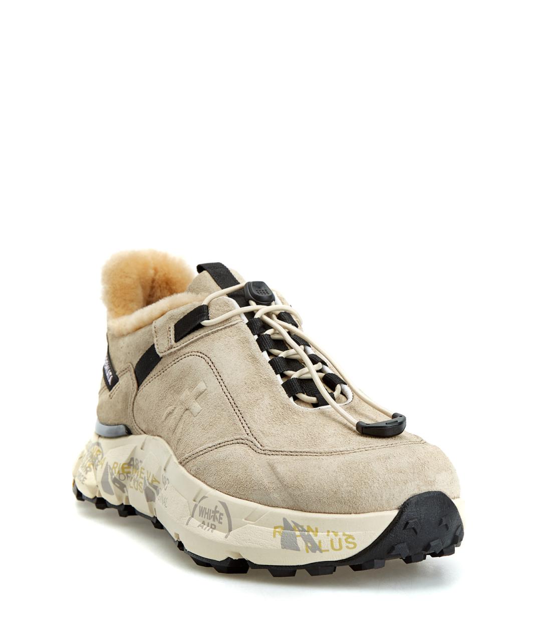 PREMIATA Бежевые замшевые кроссовки, фото 3