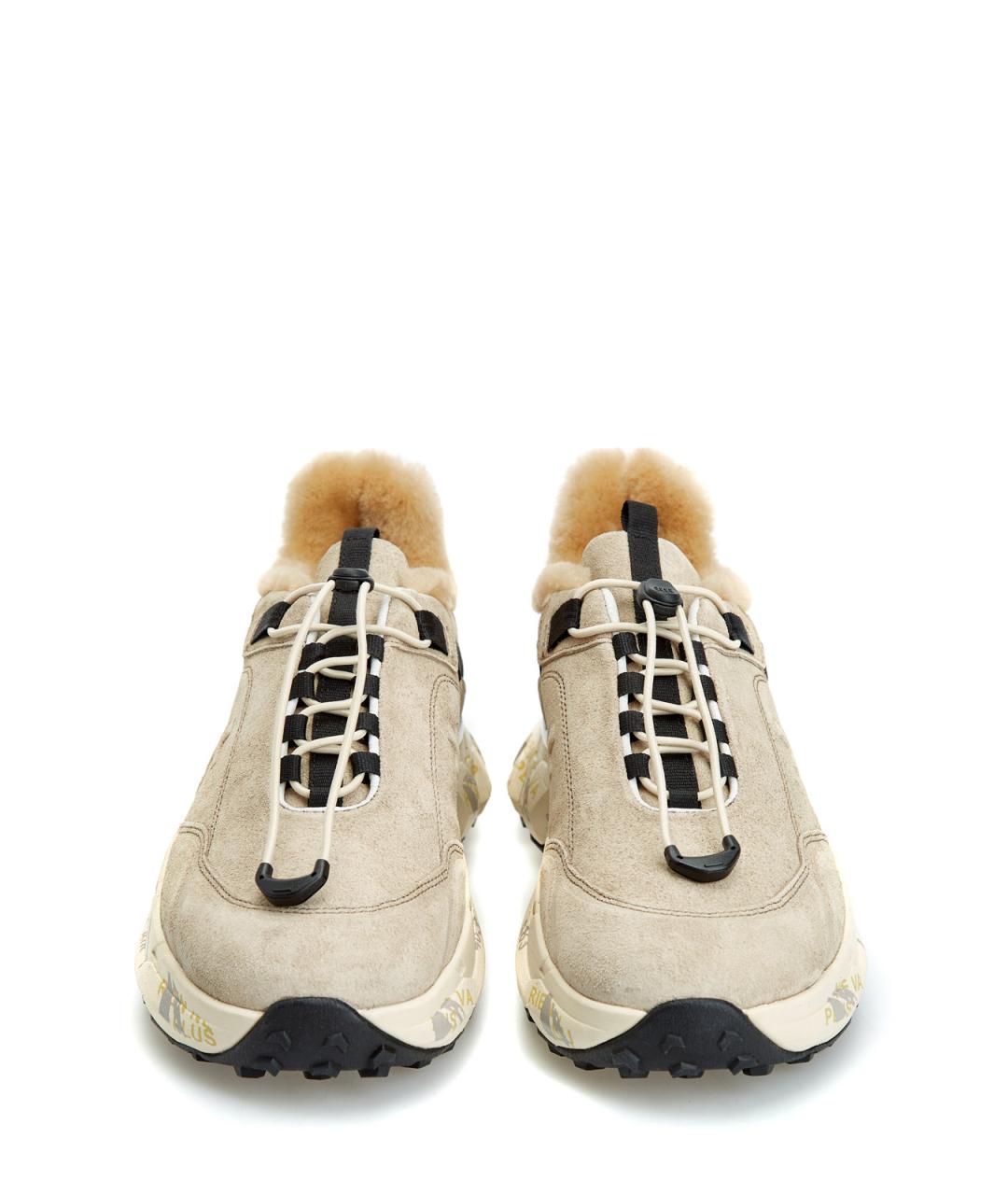 PREMIATA Бежевые замшевые кроссовки, фото 5