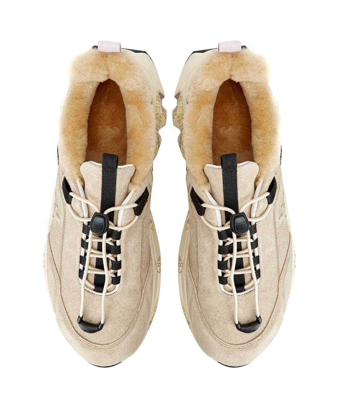 PREMIATA Бежевые замшевые кроссовки, фото 6