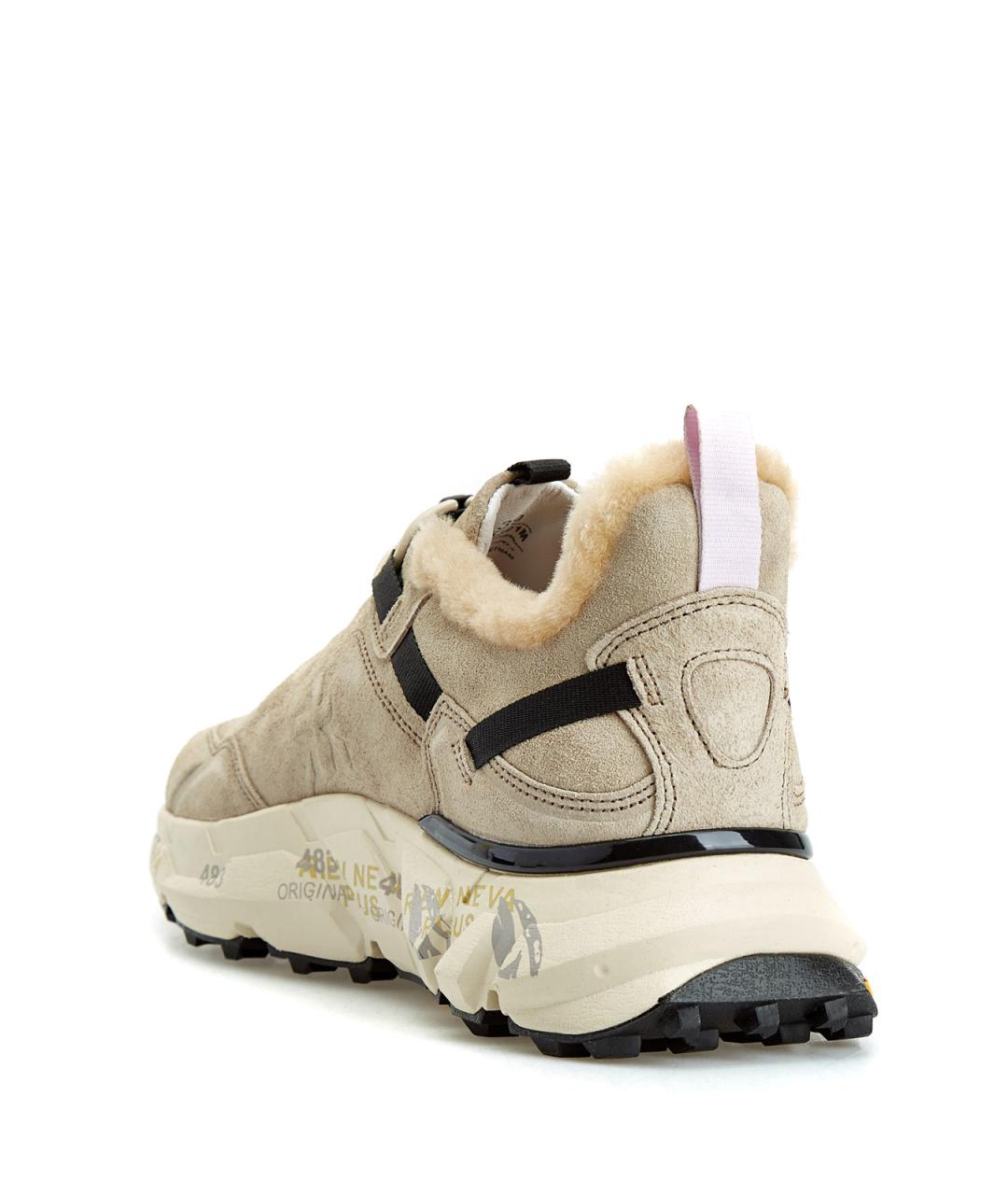 PREMIATA Бежевые замшевые кроссовки, фото 4