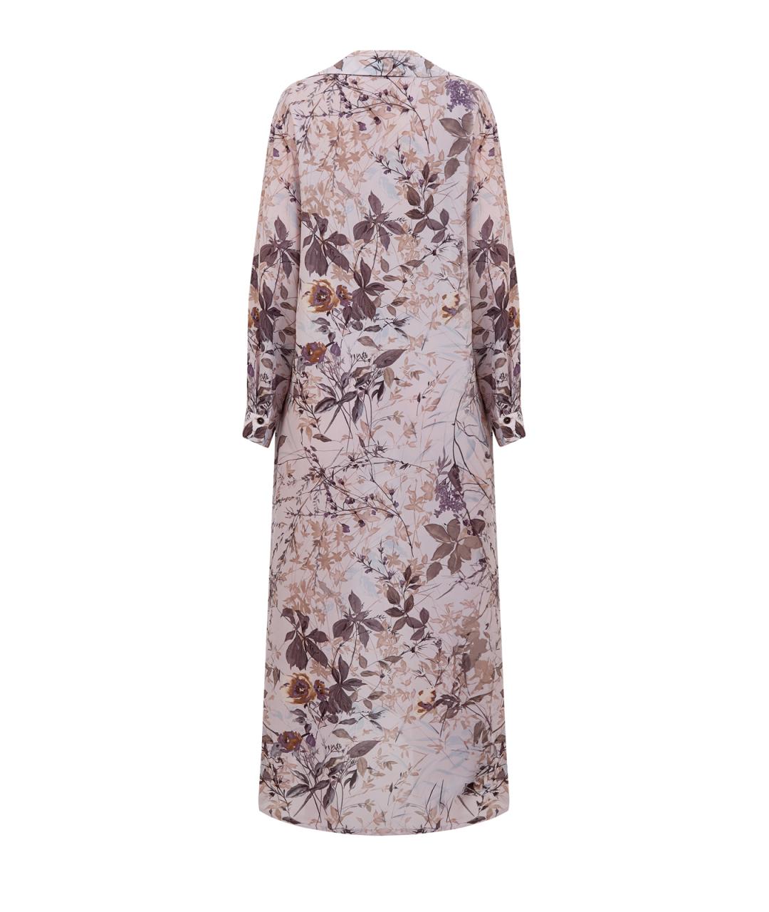 ELEVENTY Розовое шелковое повседневное платье, фото 2