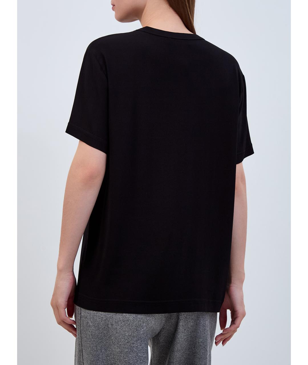 FABIANA FILIPPI Черная вискозная футболка, фото 4
