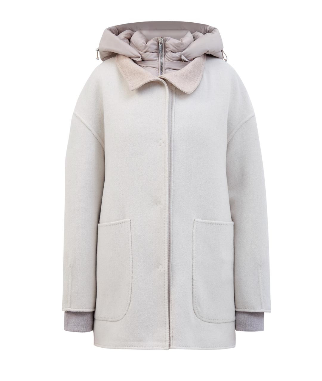 MOORER Белый шерстяной пуховик, фото 1