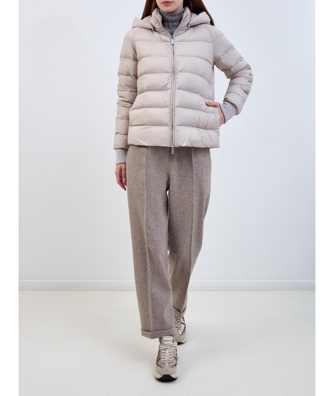 MOORER Белый шерстяной пуховик, фото 4