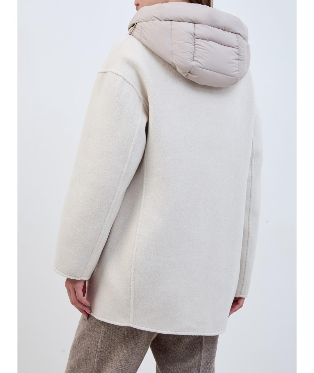 MOORER Белый шерстяной пуховик, фото 6