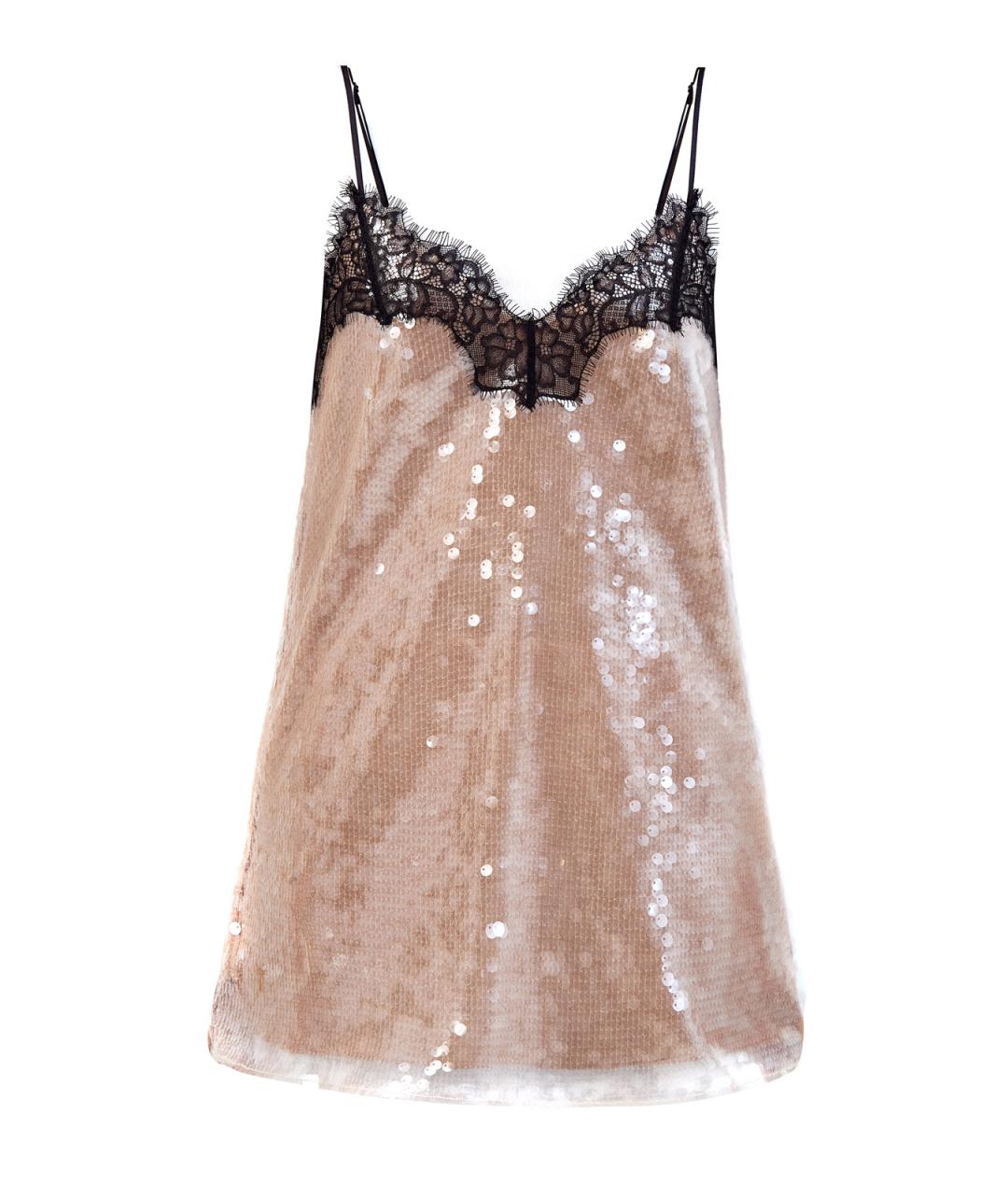 Retrofete Бежевое полиэстеровое повседневное платье, фото 1