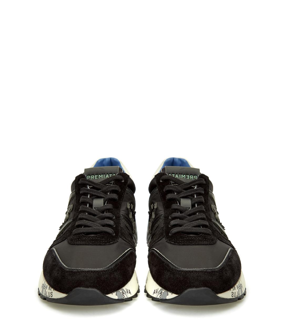 PREMIATA Черные текстильные низкие кроссовки / кеды, фото 5