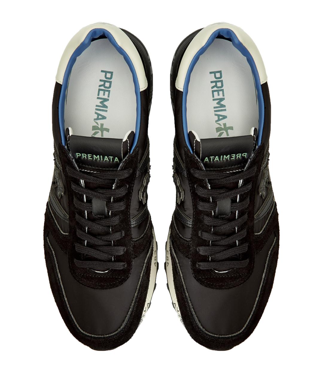 PREMIATA Черные текстильные низкие кроссовки / кеды, фото 6