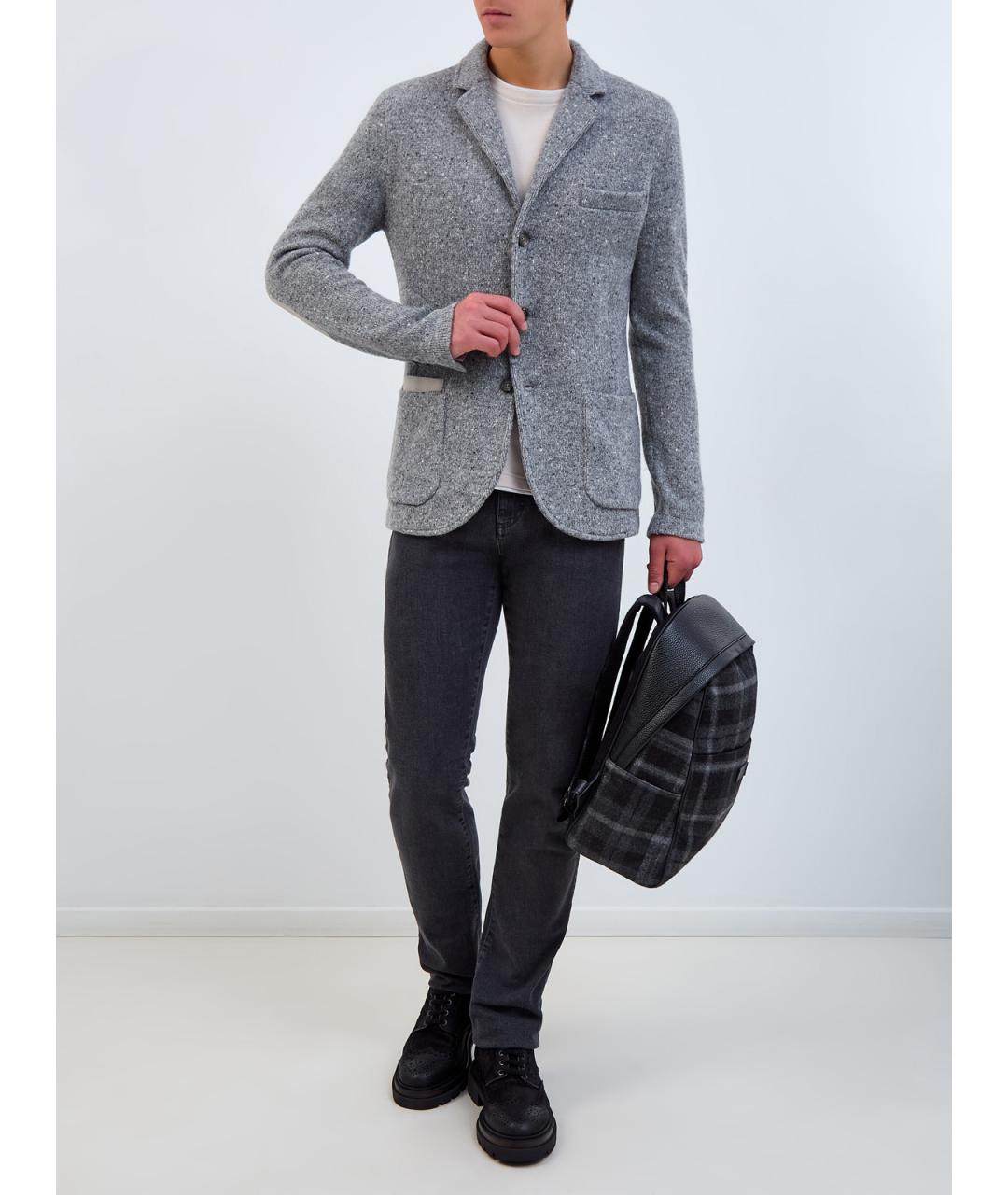 ELEVENTY Серый шерстяной пиджак, фото 2