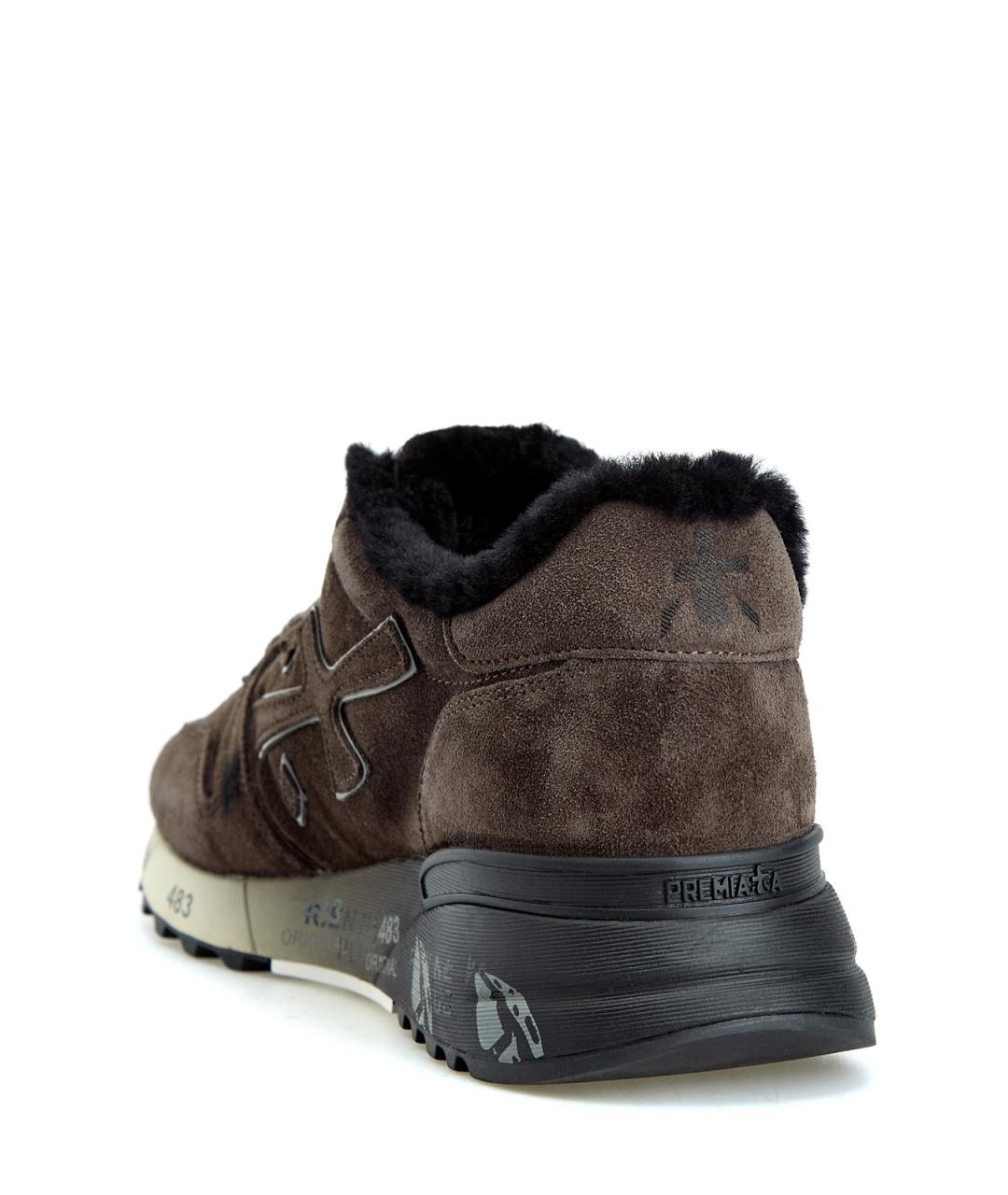 PREMIATA Коричневые замшевые низкие кроссовки / кеды, фото 4