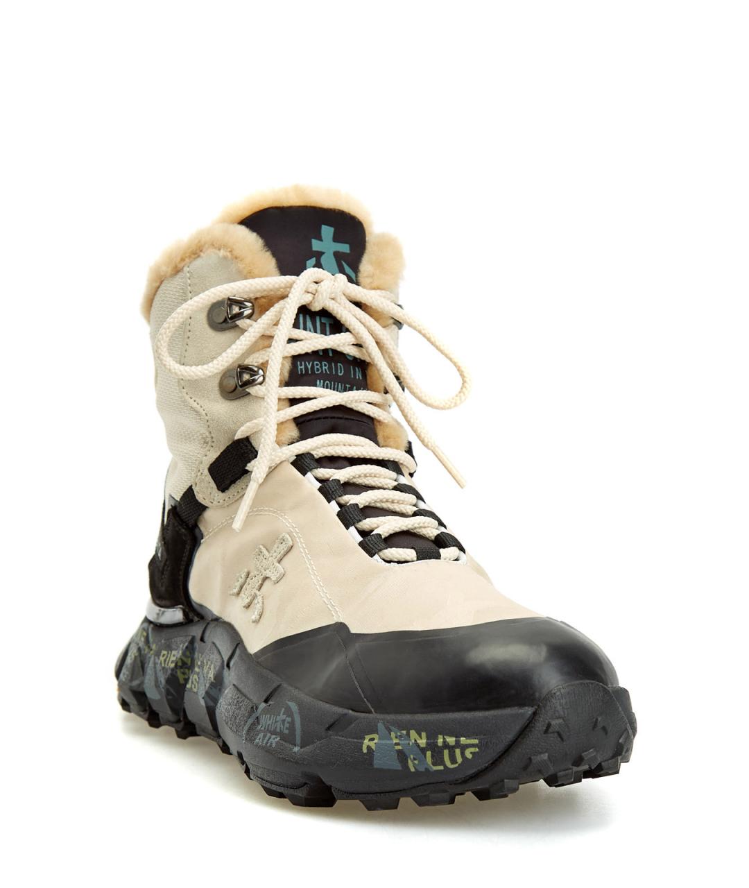 PREMIATA Бежевые текстильные ботинки, фото 3