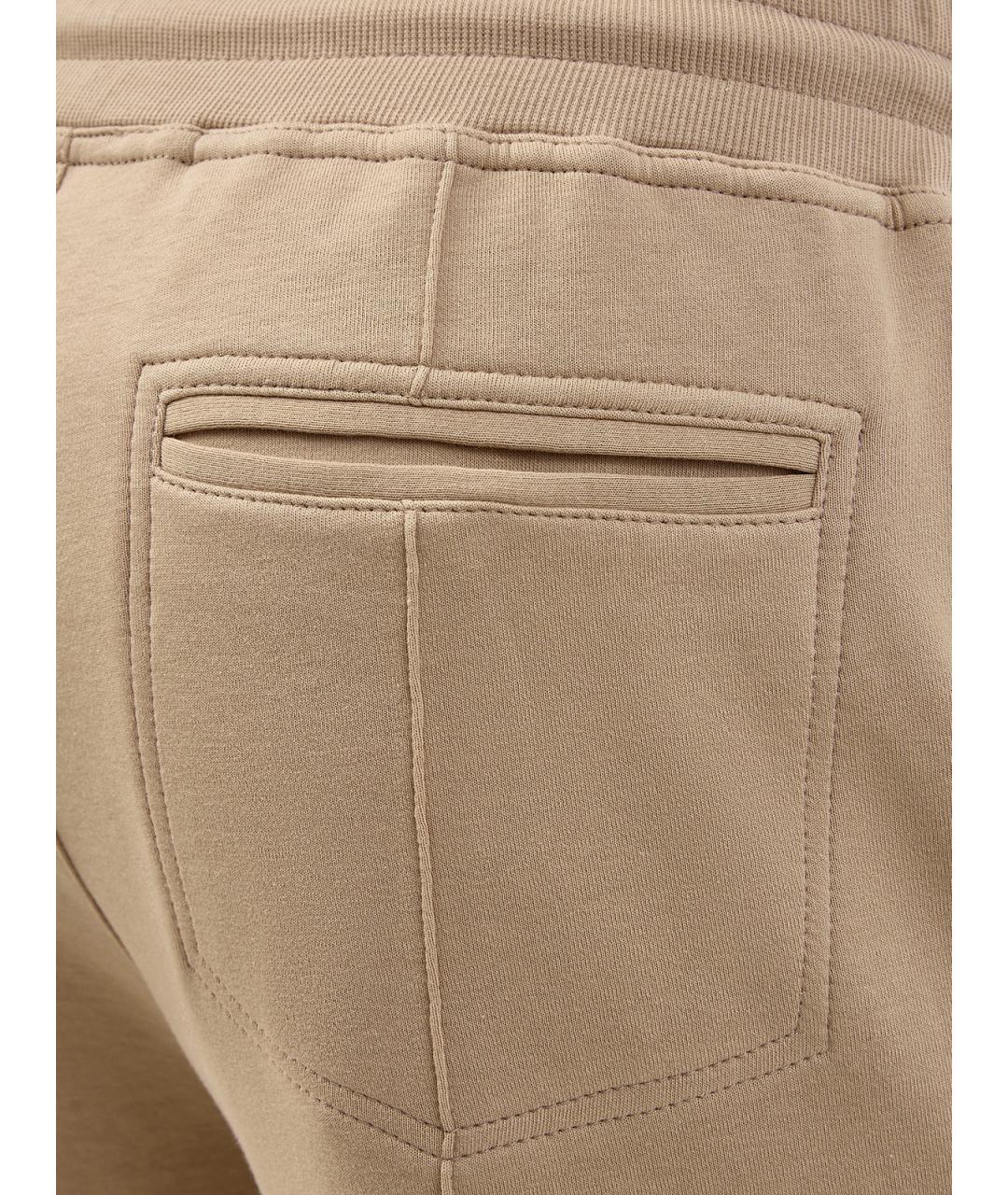 BRUNELLO CUCINELLI Бежевые хлопковые повседневные брюки, фото 5
