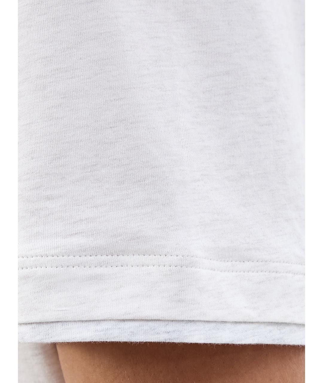 BRUNELLO CUCINELLI Серая хлопковая футболка, фото 5