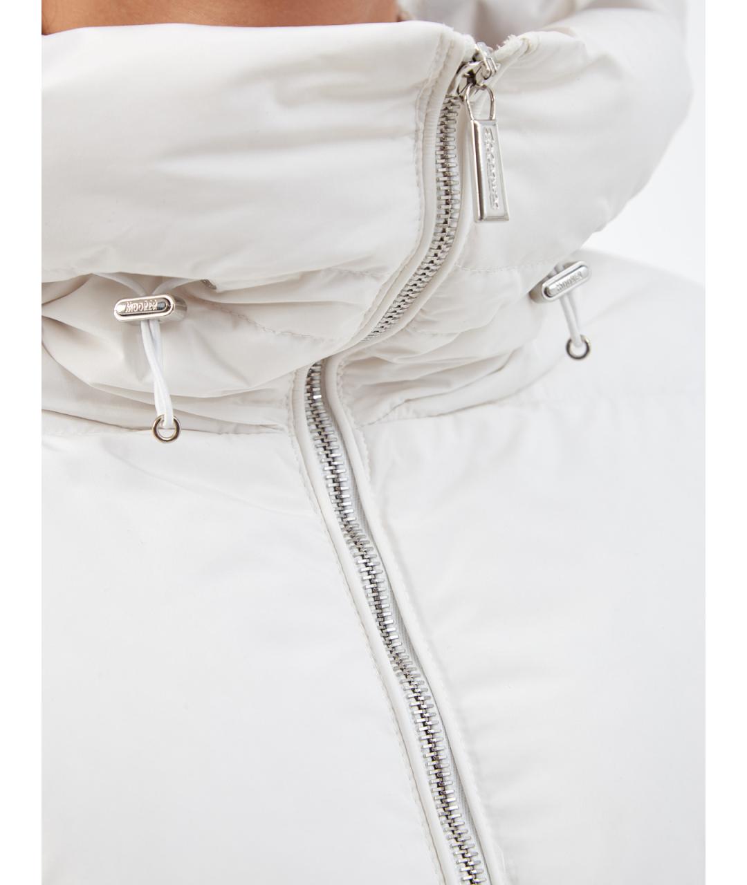 MOORER Белый полиэстеровый пуховик, фото 5