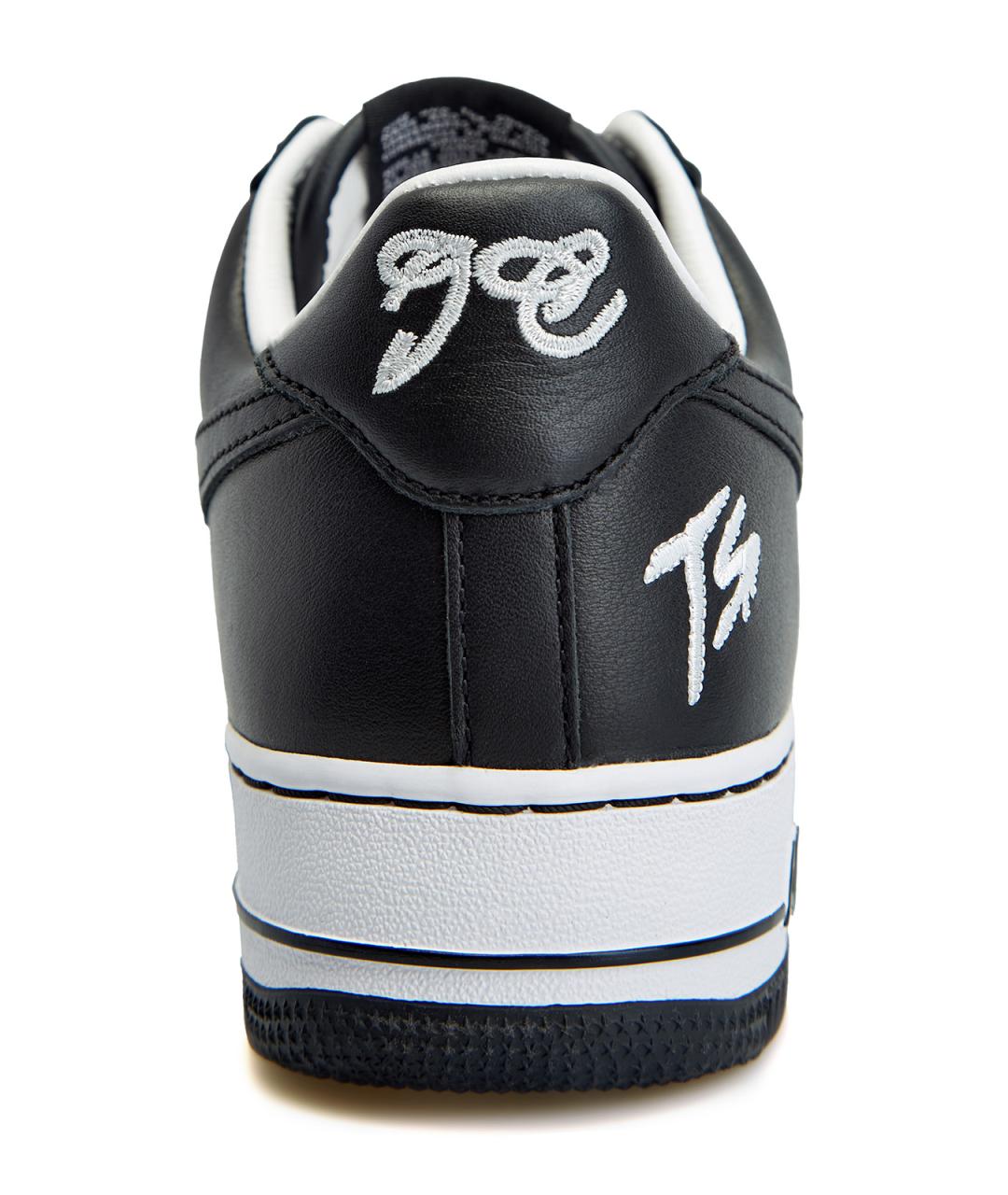 NIKE Черные кожаные низкие кроссовки / кеды, фото 6