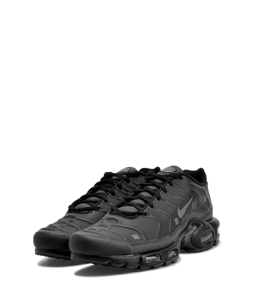 NIKE Черные кожаные низкие кроссовки / кеды, фото 2