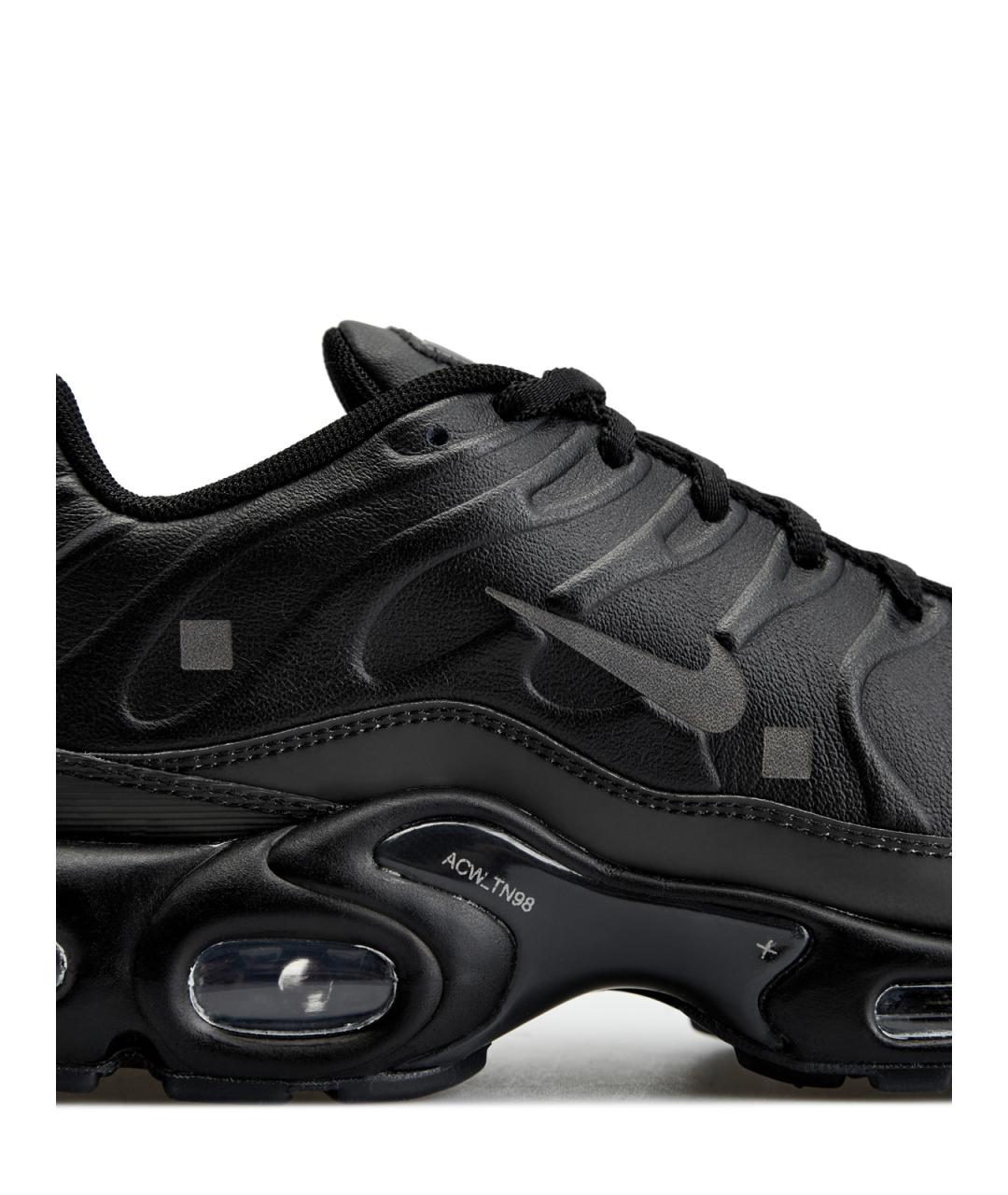 NIKE Черные кожаные низкие кроссовки / кеды, фото 4