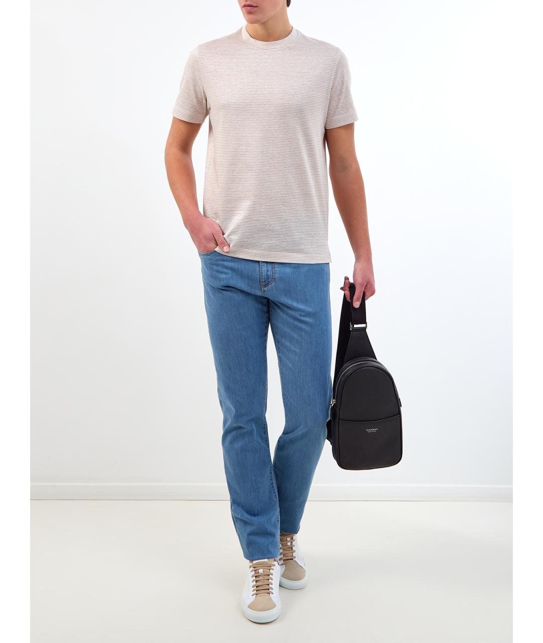 CANALI Бежевая футболка, фото 2