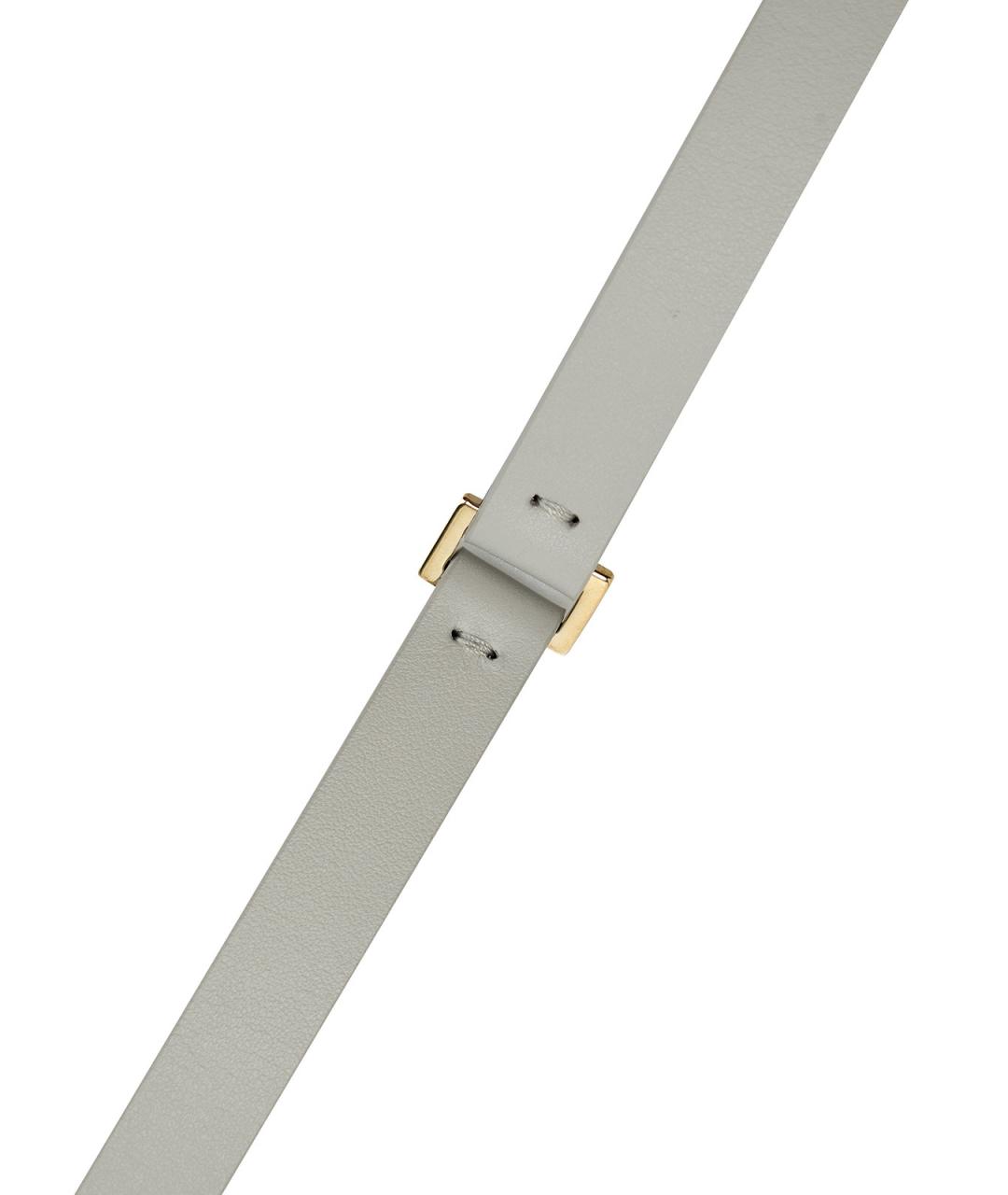 LORENA ANTONIAZZI Серый кожаный ремень, фото 5