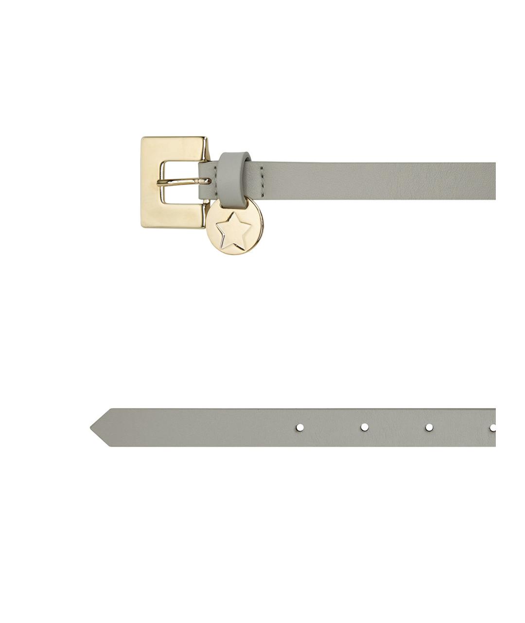 LORENA ANTONIAZZI Серый кожаный ремень, фото 3