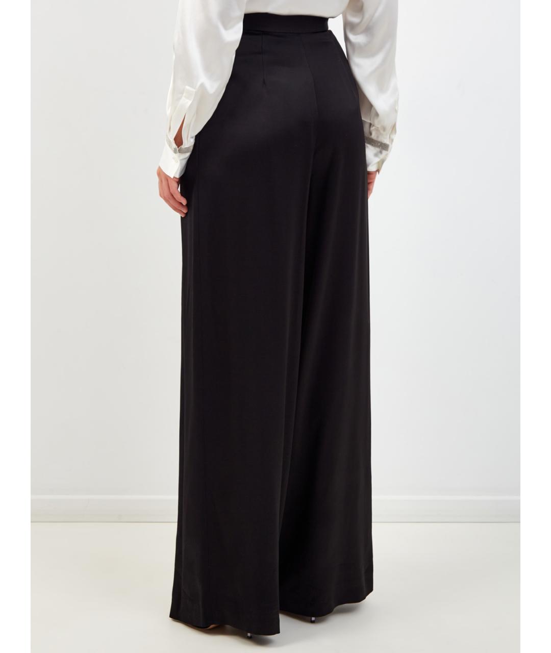 FABIANA FILIPPI Черные вискозные прямые брюки, фото 4