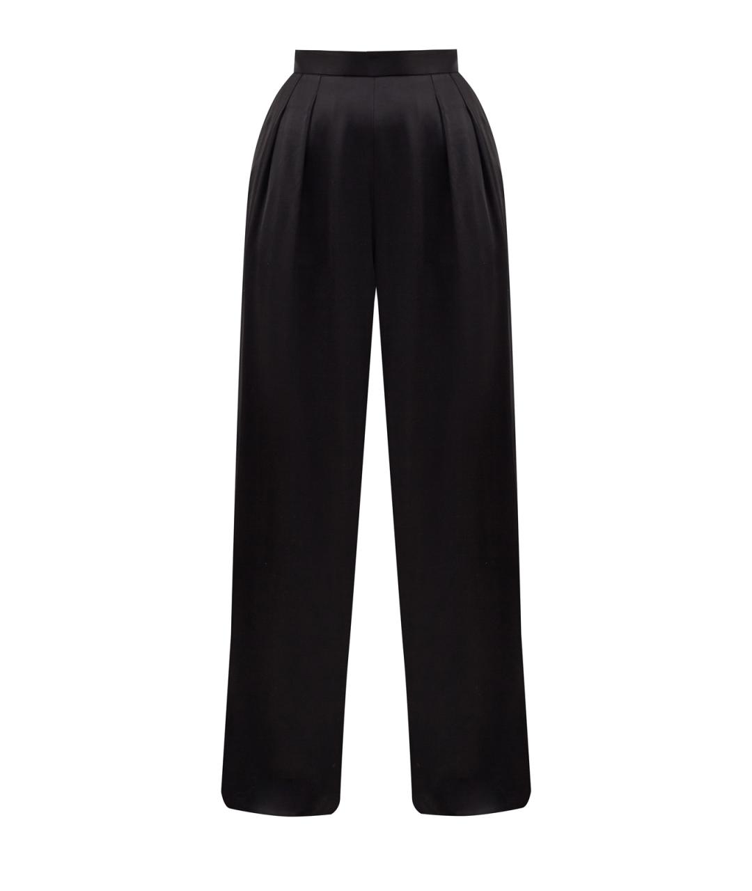 FABIANA FILIPPI Черные вискозные прямые брюки, фото 1