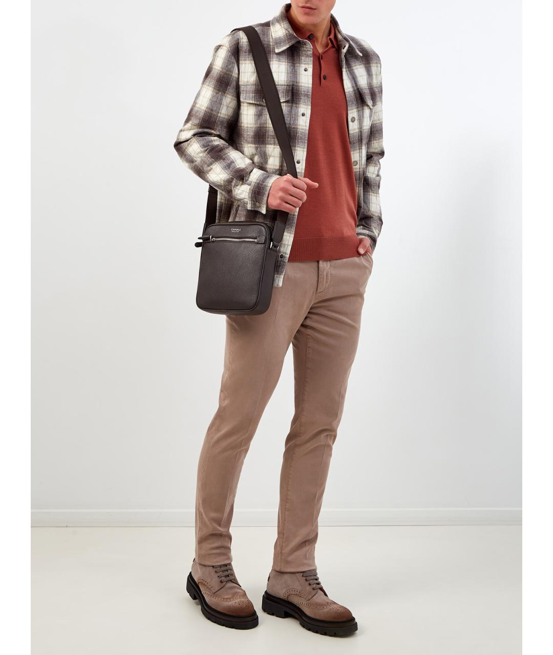 PESERICO Оранжевое поло с длинным рукавом, фото 2