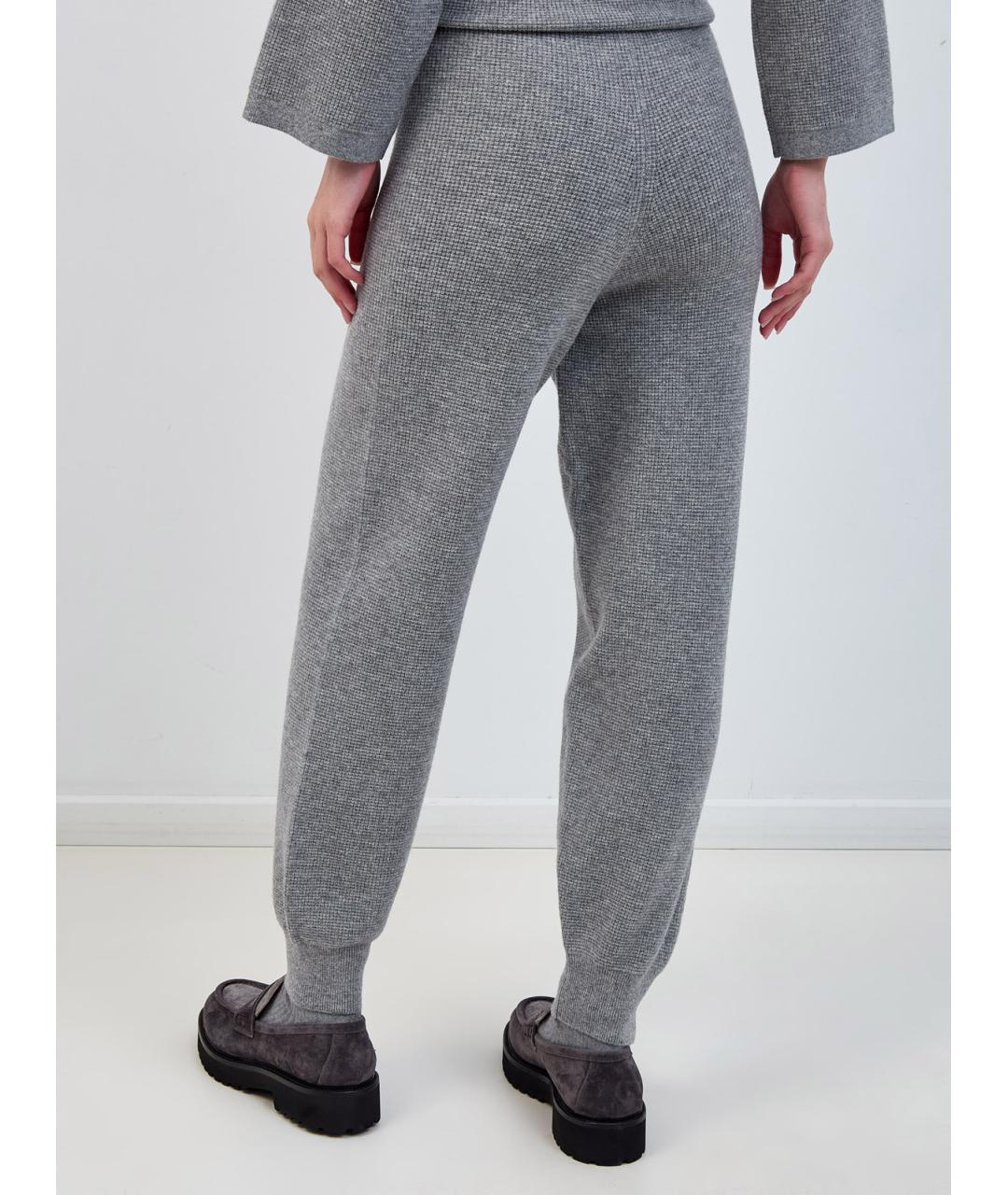 FABIANA FILIPPI Серые шерстяные прямые брюки, фото 4