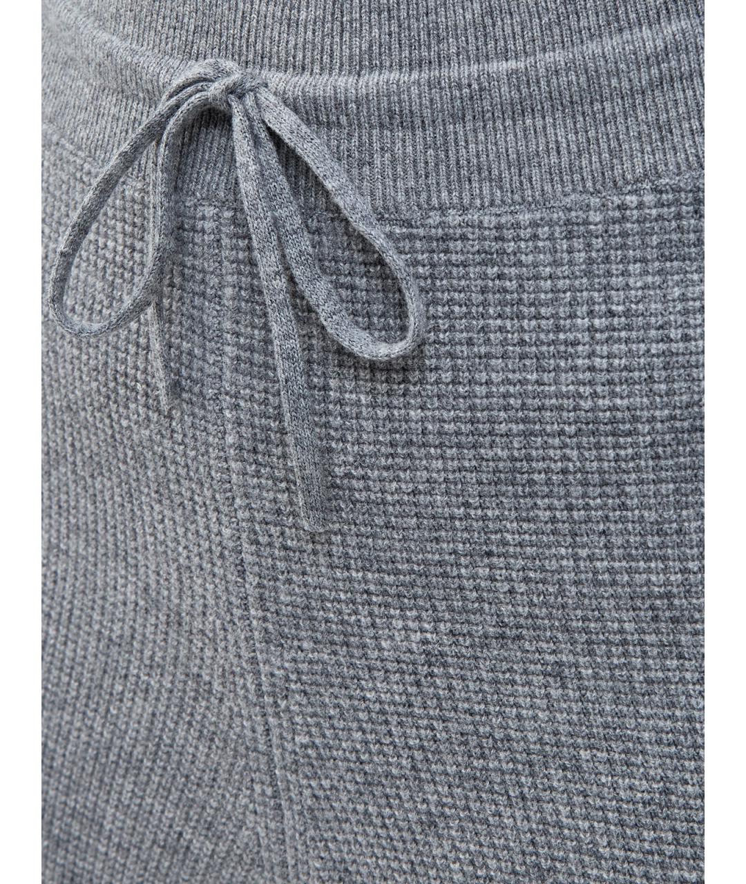 FABIANA FILIPPI Серые шерстяные прямые брюки, фото 5