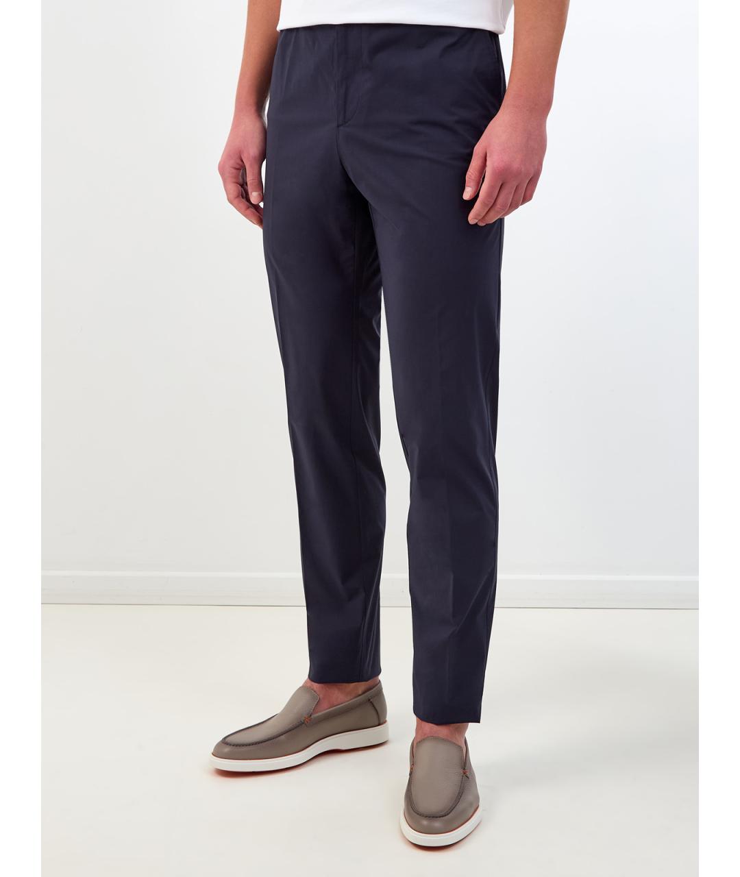 ETRO Синие хлопковые повседневные брюки, фото 3