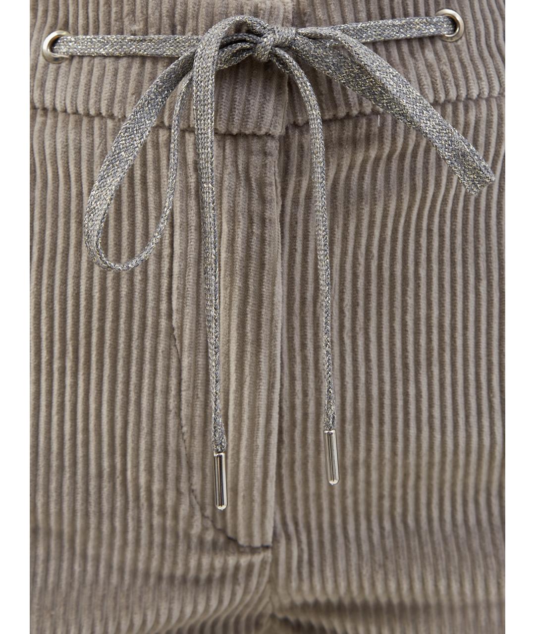 ELEVENTY Серые хлопковые прямые брюки, фото 5