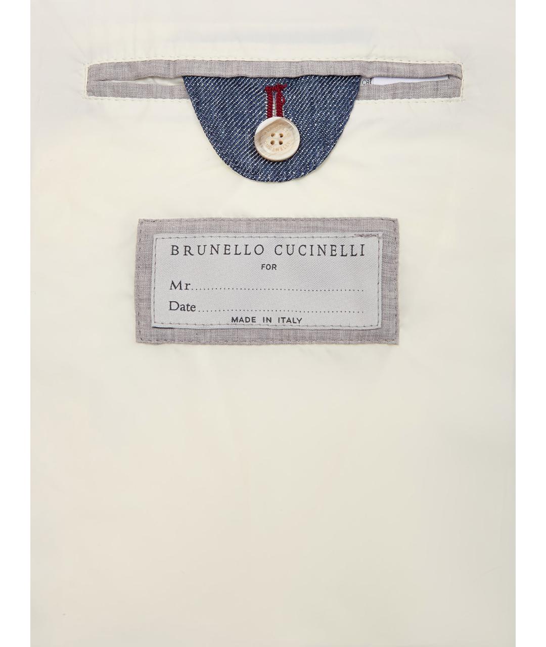 BRUNELLO CUCINELLI Синий льняной жилет, фото 6