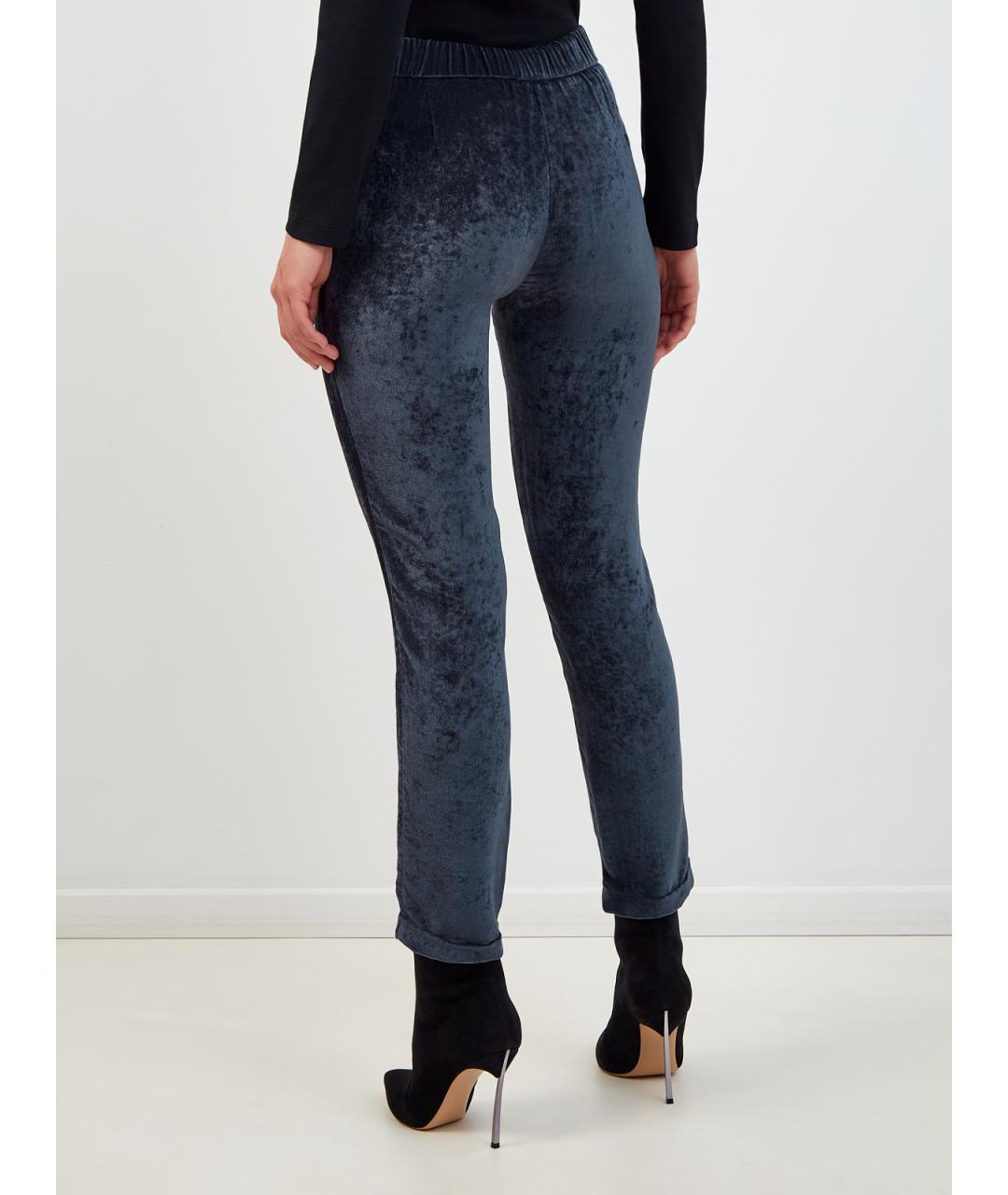 FABIANA FILIPPI Синие вискозные брюки узкие, фото 4